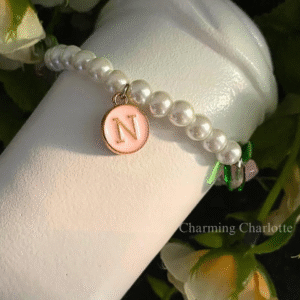 Custom with the letter “N “and pink tulips