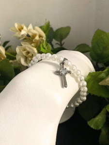Pearl Cross Bracelet